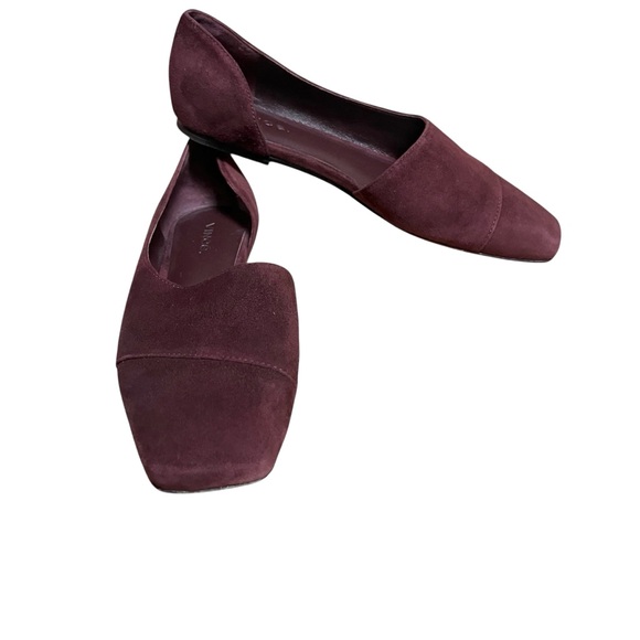 Vince Cyder Suede d'Orsay Flats Plum Ballet Flats — Size 6.5 - Picture 6 of 14